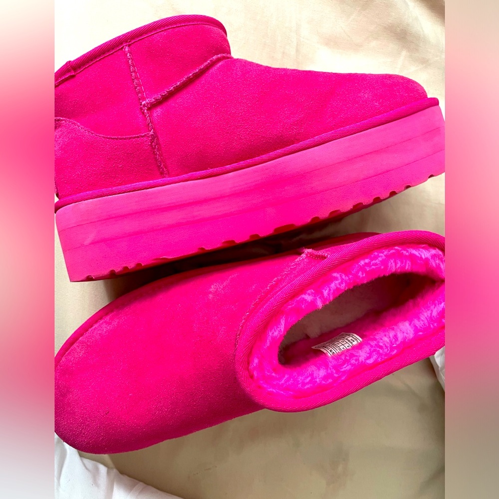 Hot pink Ugg booties